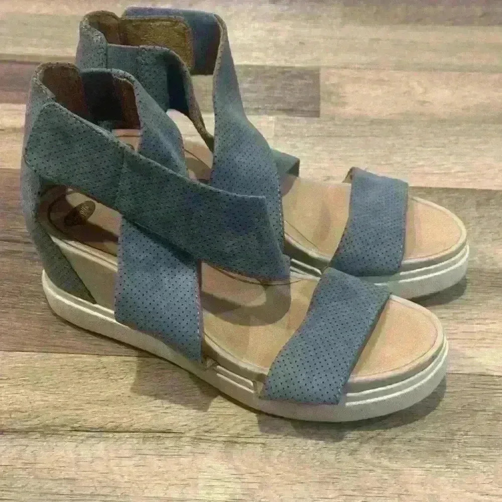 Dr. Scholl’s Sheena Wedge Sandals Moss Green Size 7 1/2